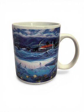Hawaiian Pacific Splendor Coffee Mug Dolphins Steve Sundram 1999 (SKU: 106MI)